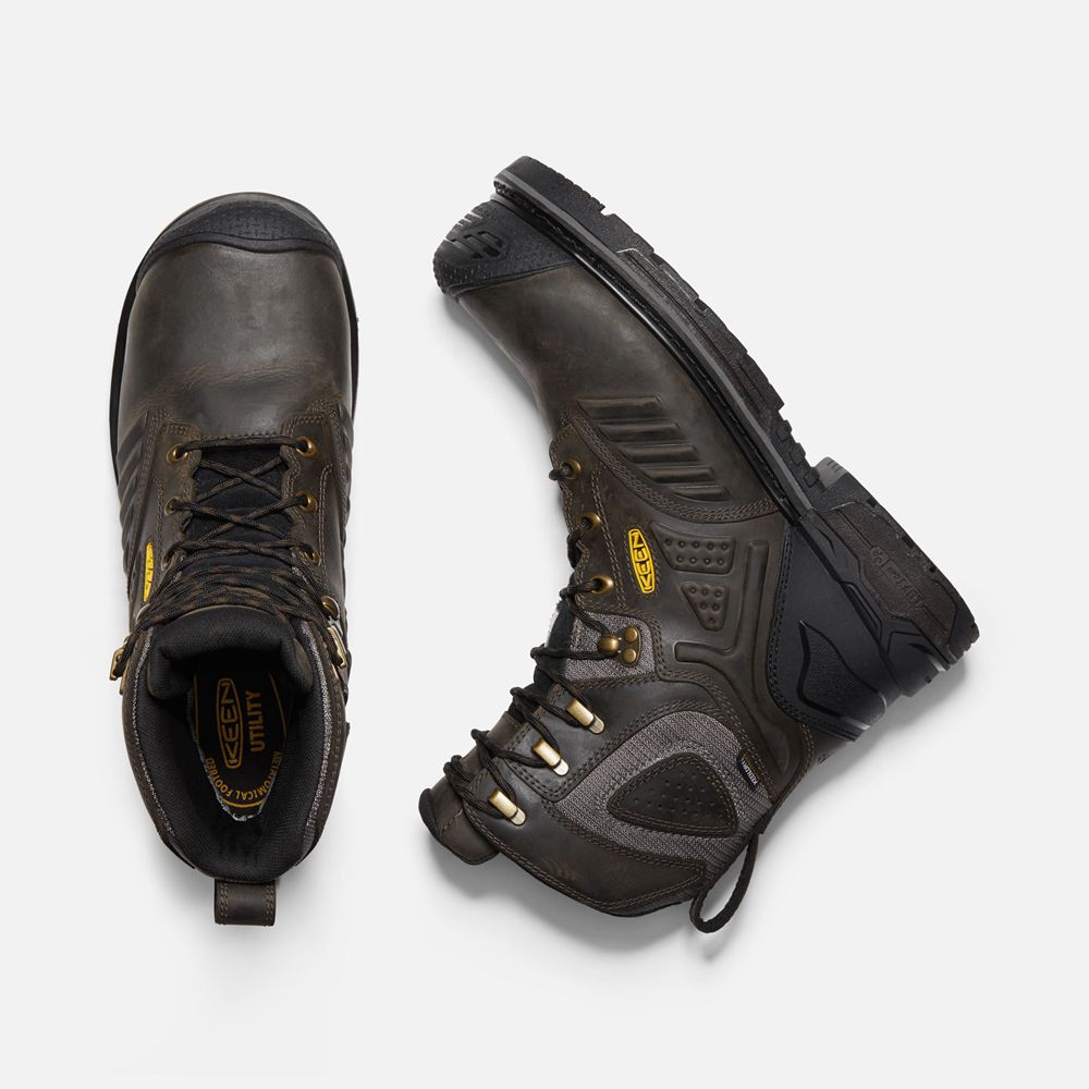 Keen Laarzen Heren Zwart Bruin - Csa Philadelphia+ 8\" Insulated Waterproof (Carbon-Fiber Toe) - 1870